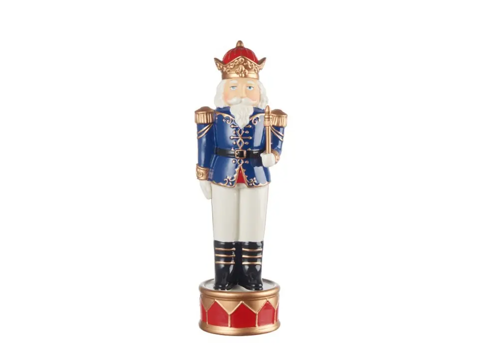 Inizia la festa, soldatino giacca blu ø 9x28h cm