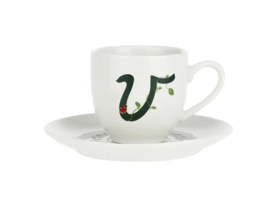 Solotua, tazza caffè con piattino "v"