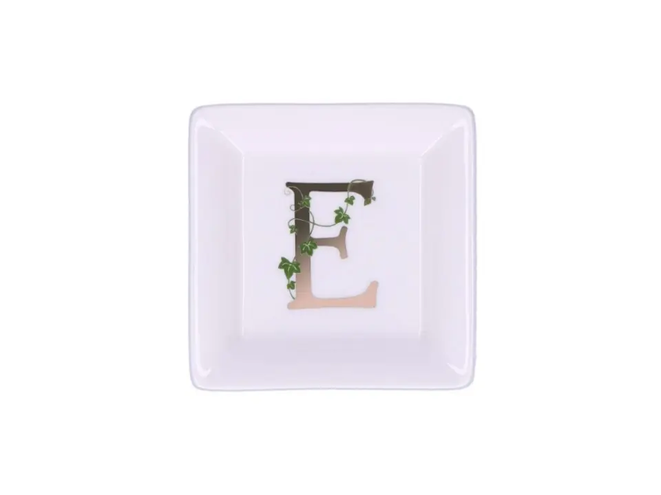 Adorato, piattino quadrato "e"