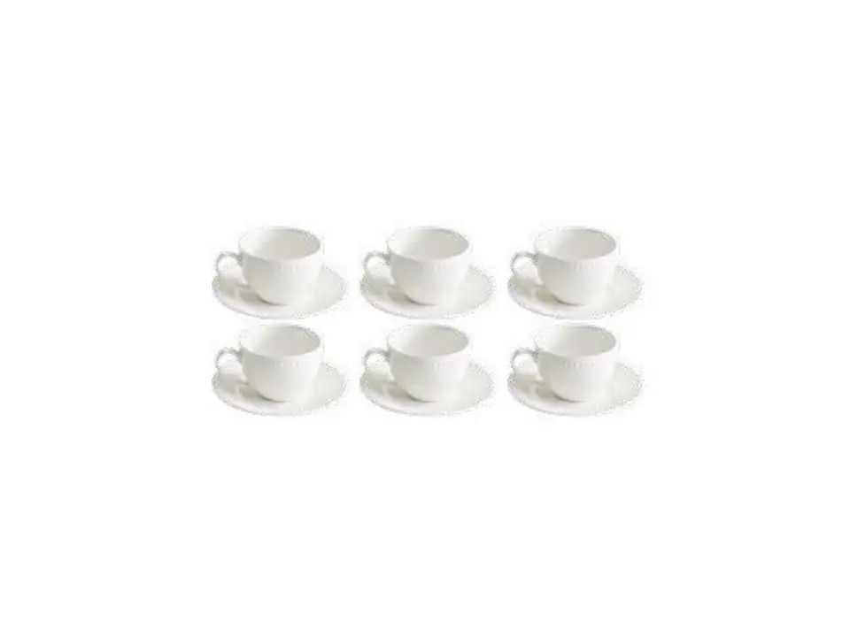 Collina, set 6 tazzine caffè con piattini