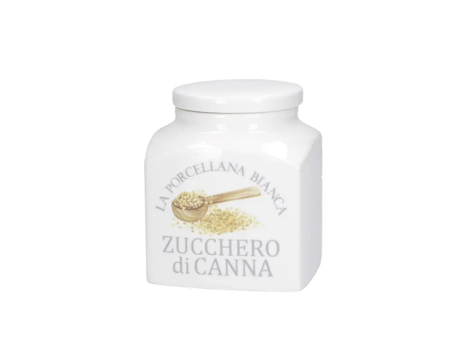 Conserva, barattolo zucchero di canna 11,5x11,5xh14,5 cm, 1100 cc