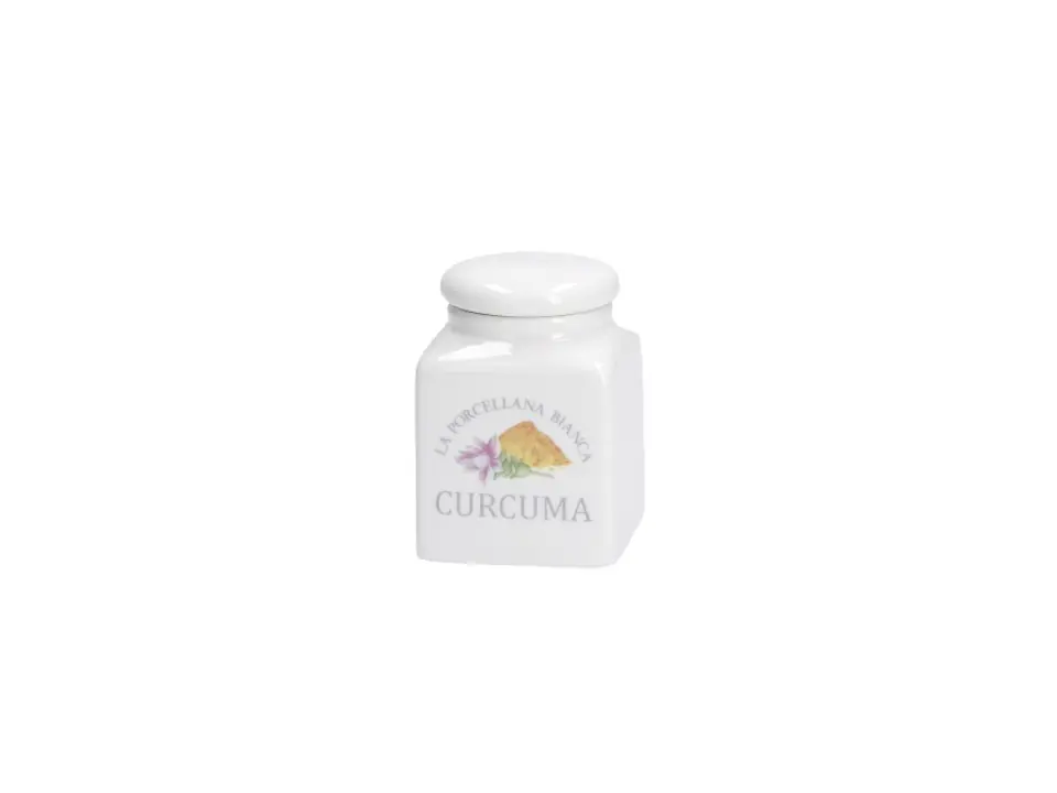 Conserva, barattolo curcuma 6x6xh8,5 cm, 175 cc
