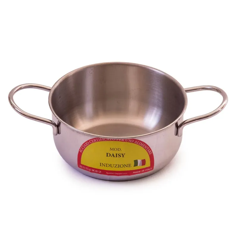 Casseruola in acciaio inox 2 manici 16 cm, linea Daisy