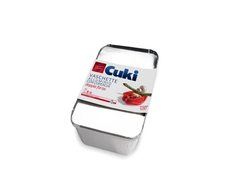 4 Vaschette Cuki caldo/gelo con coperchio 2 porzioni