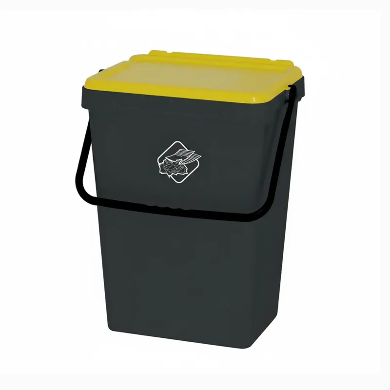 Pattumiera con coperchio 35 Lt gialla