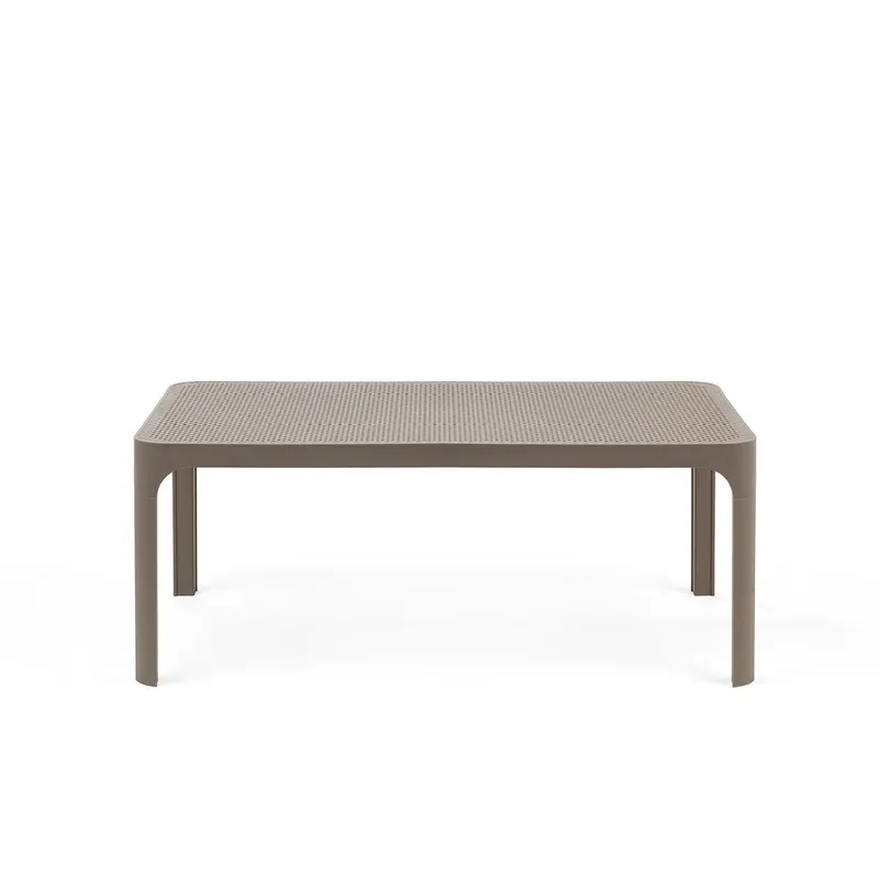 Tavolino d‘appoggio rettangolare Net per giardiano, tortora, 100x60, Nardi