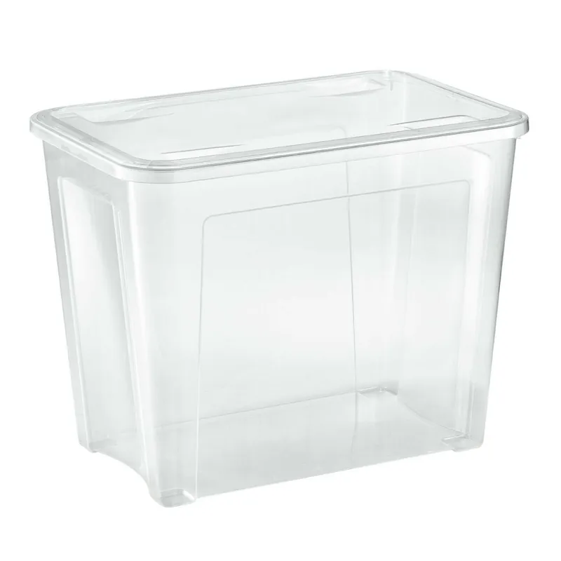 Combi Box 67 lt Trasparente con Coperchio Impilabile
