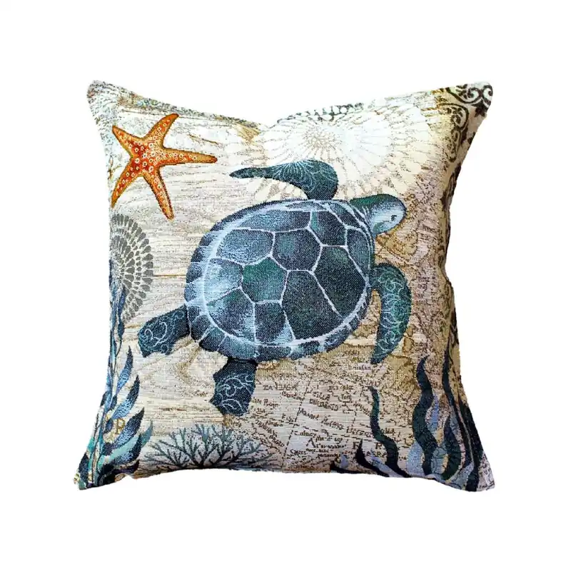 Federa Cuscino Seaside 45x45 cm - Fantasia Tartaruga