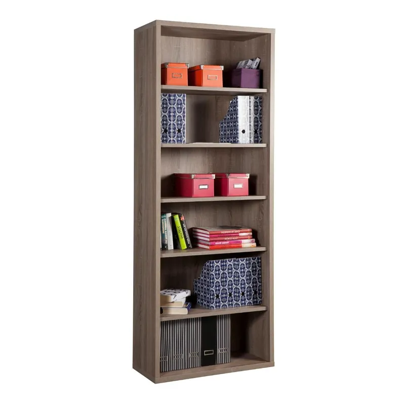 Libreria Tartufo 6 ripiani per ufficio e camera da letto in finitura legno, 217h