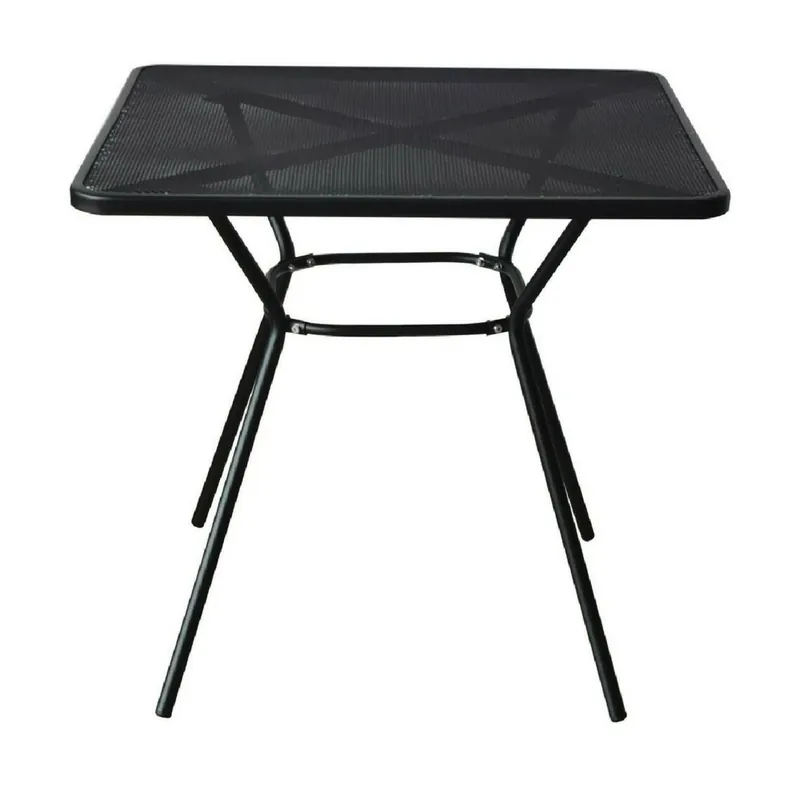 Tavolo da giardino Mesh in metallo a rete nero 80x80