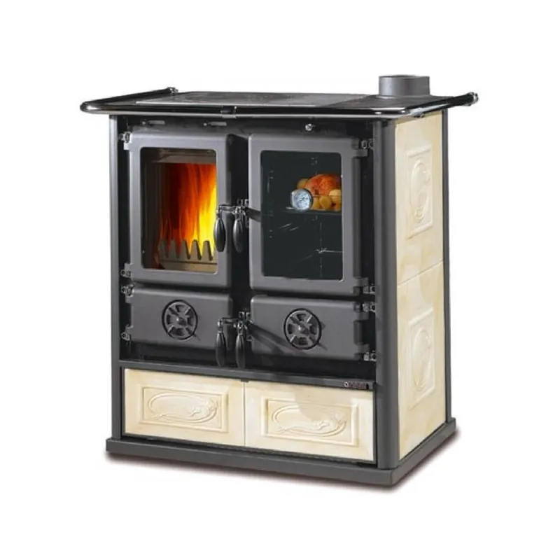 La Nordica - Stufa Cucina a Legna Rosetta Liberty Panna 88,5x57,2 h84,3 cm - con Piano Cottura e Forno - Made in Italy