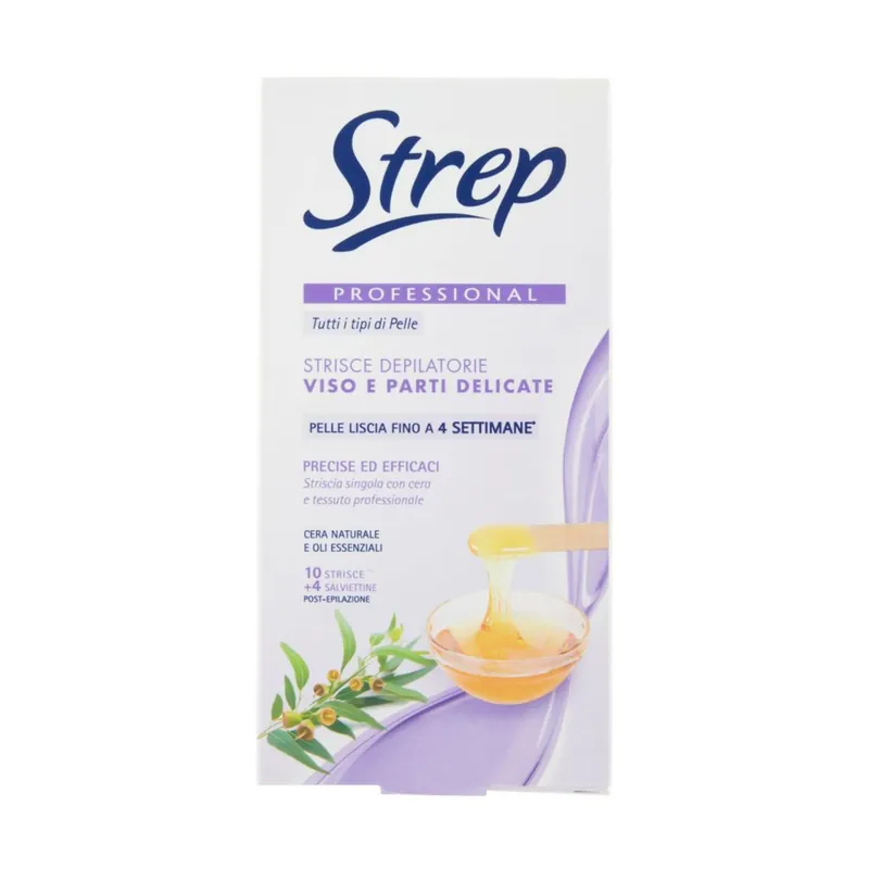 Strisce depilatorie viso e parti delicate Strep 10 pz