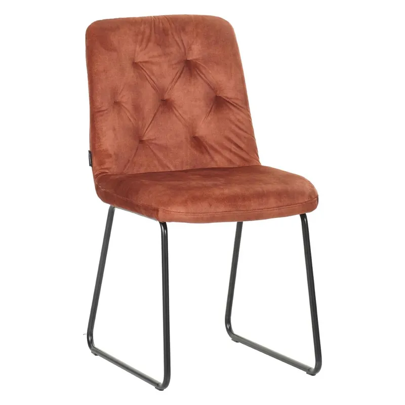 Sedia Moderna Imbottita Oria Ruggine 61x45cm h 84 cm