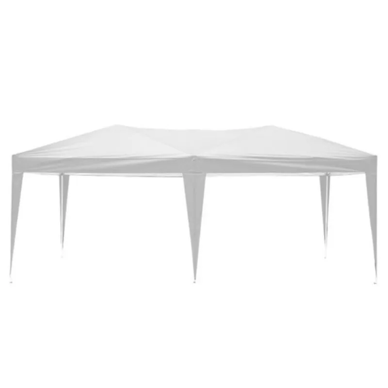 Gazebo Richiudibile Bianco da Esterno 3x6 mt per Feste, Sagre, Eventi con Struttura in Alluminio e Copertura in Poliestere