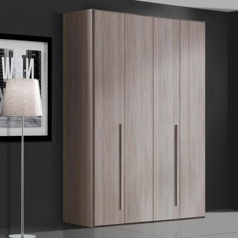 Armadio Moderno Easy 4 Ante Battenti - 163x53 h 245 cm - Camera da Letto - Olmo - Made in Italy